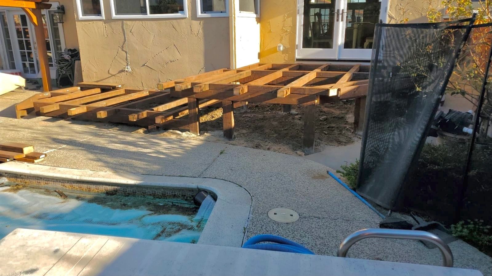 Old deck before removal and replacement